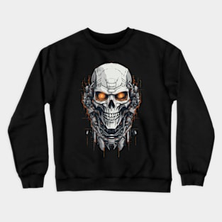 Retro vibes and spooky skulls, my kind of aesthetic Crewneck Sweatshirt